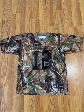NFL Camo Mens Jersey with Black Number 12